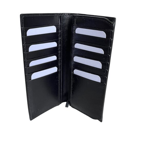 Gucci 428740 Men's Black Leather GG Marmont Vertical Wallet, Boarded Plutone - Picture 12 of 15